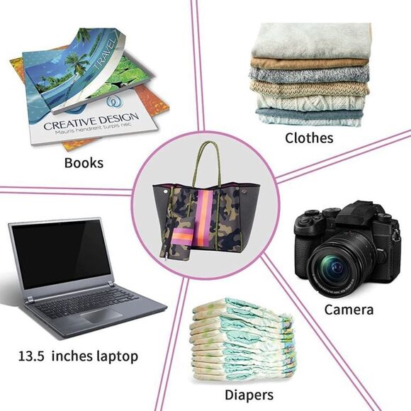 Neoprene Tote Bag   - Picture 10 of 15